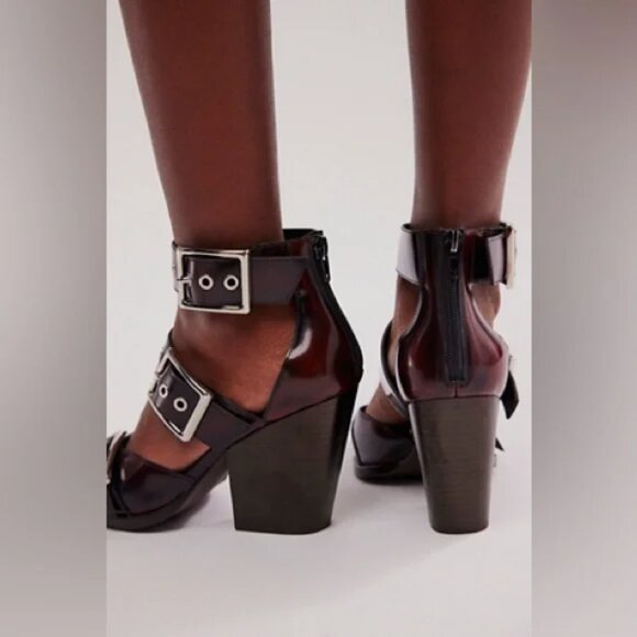 Free People x Jeffrey Campbell Hendrix Heels in Merlot NWOB Size 6 - Picture 5 of 15